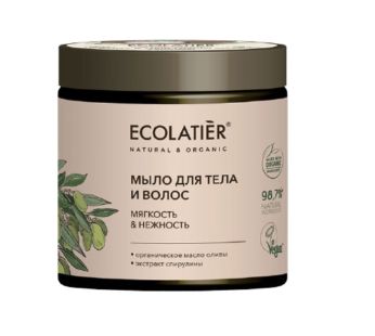 Мыло для волос и тела Мягкость и Нежность ORGANIC OLIVE Ecolatier Green